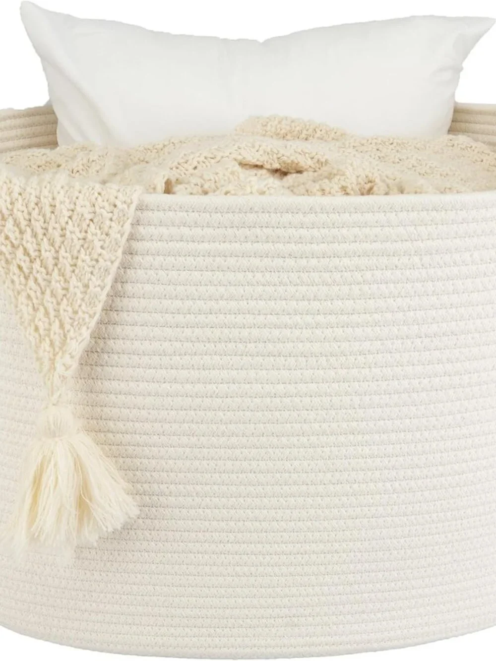 New Extra Large Cotton Rope Round Storage Basket 22